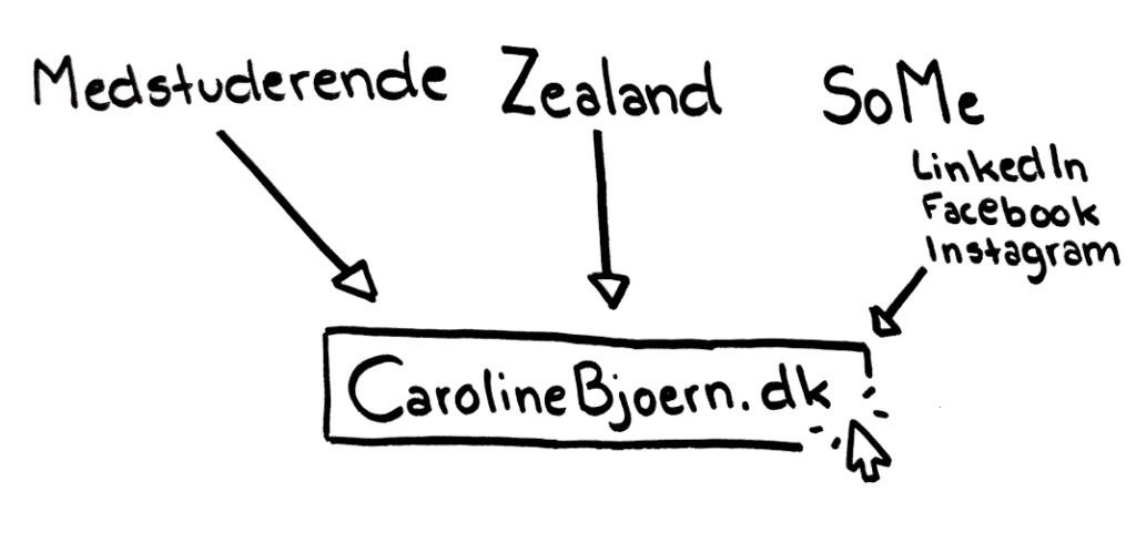Ekstern linkbuilding med links fra Zealand, medstuderende og sociale medier til carolinebjoern.dk