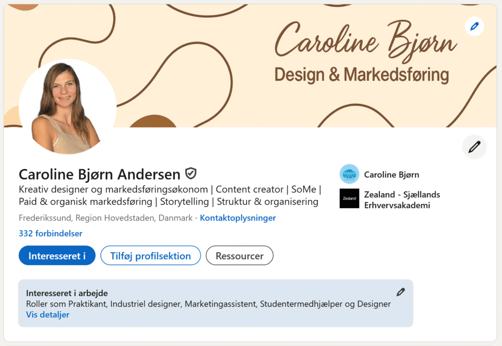linkedin carolines profil